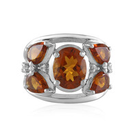 Zilveren ring met een Madeira citrien