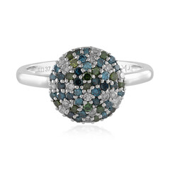 Gouden ring met I2 Groene Diamanten (KM by Juwelo)