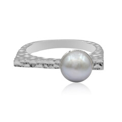 Zilveren ring met een zoetwater kweekparel (TPC)