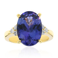 Gouden ring met een AAA tanzaniet (CIRARI)