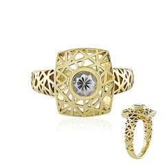 Gouden ring met een zirkoon (Ornaments by de Melo)