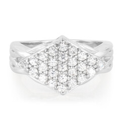 Zilveren ring met zirkonen