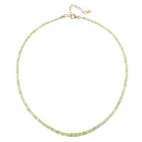 Zilveren halsketting met kattenoog-chrysoberilstenen