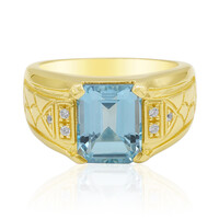 Zilveren ring met een hemel-blauwe topaas