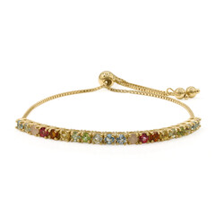 Zilveren armband met Zwitsers-blauwe topaasstenen