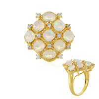Zilveren ring met Welo-opalen