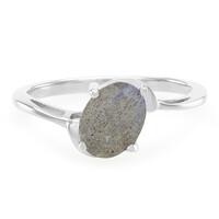 Zilveren ring met een labradoriet