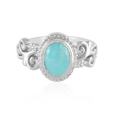 Zilveren ring met een amazoniet