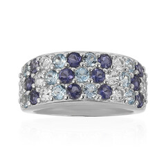Zilveren ring met iolieten