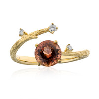 Gouden ring met een Congo Neon Toermalijn (Smithsonian)