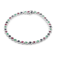 Zilveren armband met Socoto smaragden