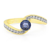 Gouden ring met een Ceylon saffier