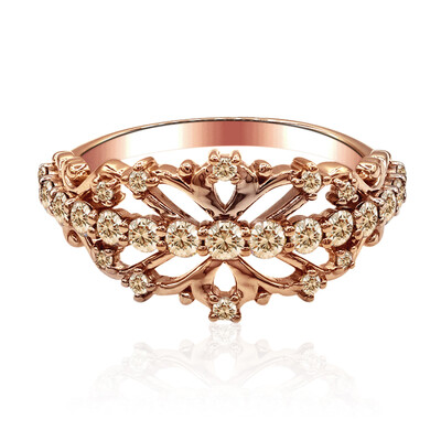 Gouden ring met SI1 Argyle Rose De France Diamanten (Annette)