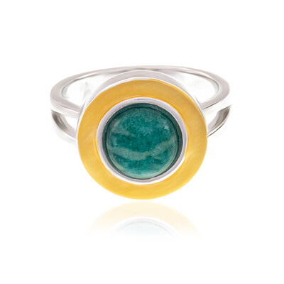 Zilveren ring met een amazoniet (MONOSONO COLLECTION)