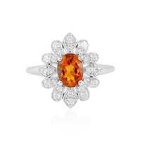 Zilveren ring met een Madeira citrien