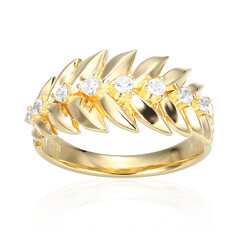 Zilveren ring met zirkonen