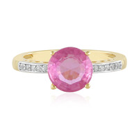 Zilveren ring met een Madagaskar Roze Saffier