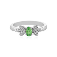 Zilveren ring met een tsavoriet