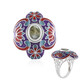 Zilveren ring met een Groene Minary Labradoriet (Adela Silber)