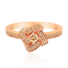 Gouden ring met een SI1 Argyle Rose De France Diamant