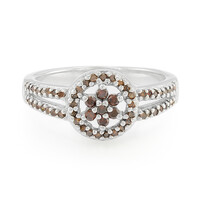 Zilveren ring met Fancy diamanten