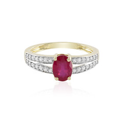 Gouden ring met een Madagaskar Robijn