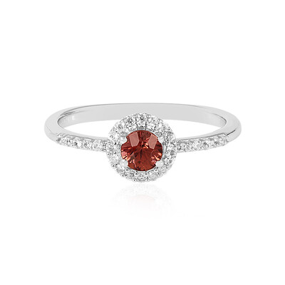Zilveren ring met een roze zirkoon (MONOSONO COLLECTION)