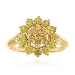 Gouden ring met gele saffieren