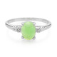 Zilveren ring met een keizerlijk chrysopraas