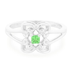 Zilveren ring met een tsavoriet