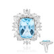 Zilveren ring met een hemel-blauwe topaas