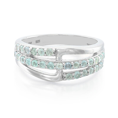Zilveren ring met Paraiba toermalijnen
