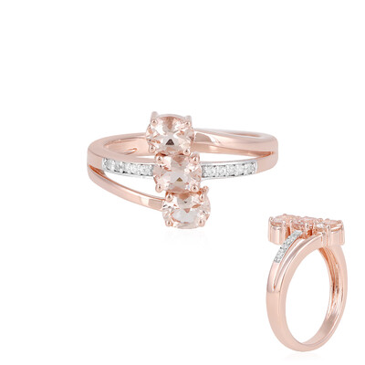Zilveren ring met morganieten