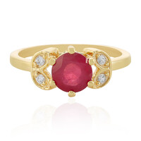 Zilveren ring met een Madagaskar Robijn