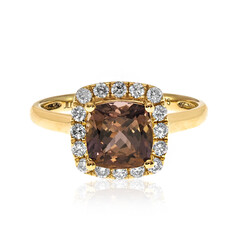 Gouden ring met een Onverhitte Tanzaniet