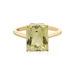 Gouden ring met een kanariegele kunziet
