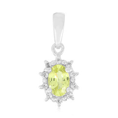 Zilveren hanger met een Braziliaanse chrysoberiil