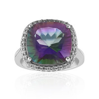 Zilveren ring met een mystieke kwarts