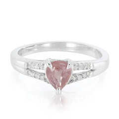 Gouden ring met een Onverhitte Padparadscha Saffier