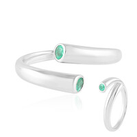 Zilveren ring met Columbiaanse smaragden