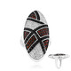 Zilveren ring met zwarte spinelstenen