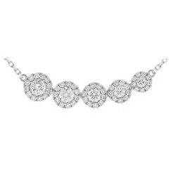 Gouden halsketting met SI1 (H) Diamanten
