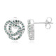 Zilveren oorbellen met Fancy diamanten
