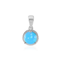 Zilveren hanger met een Blauwe Ethiopische Opaal