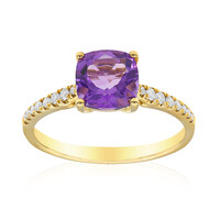 Gouden ring met een amethist