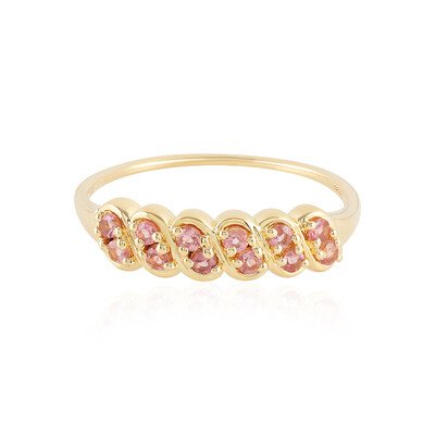 Zilveren ring met roze toermalijnen