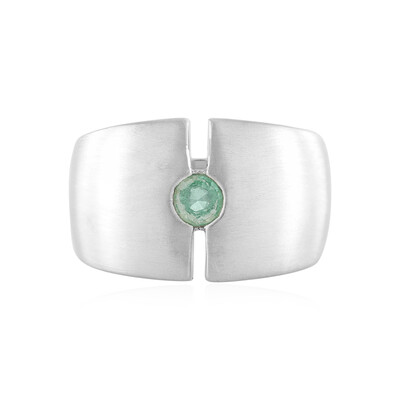 Zilveren ring met een Russische smaragd (de Melo)