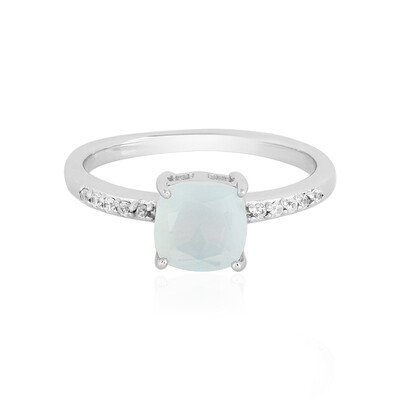 Zilveren ring met een Paraibe opaal