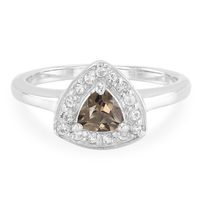 Zilveren ring met een rookkwarts