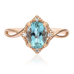 Gouden ring met een AAA Braziliaanse Aquamarijn (CIRARI)